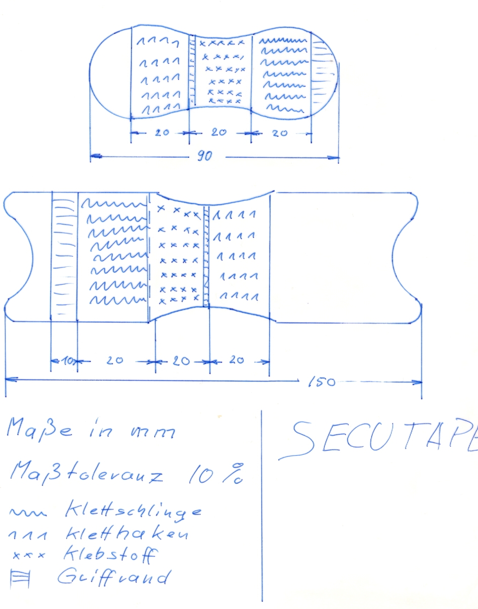 Secutape Fixierung Gr 2 / 3 Skizze